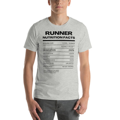 "Nutrition Facts" Unisex short sleeve t-shirt