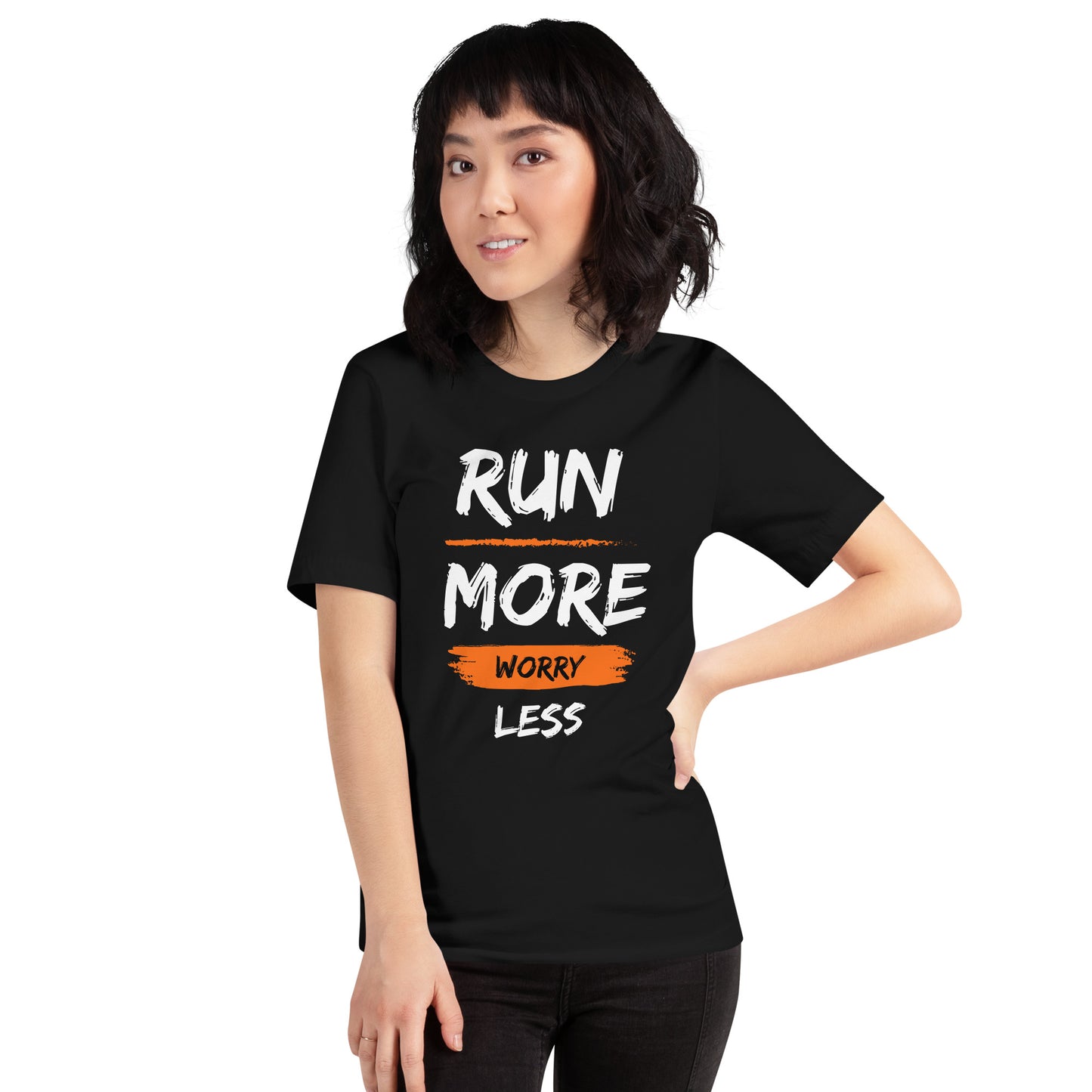 "Run More" Unisex short sleeve t-shirt