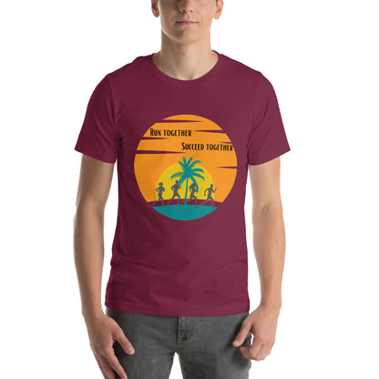 "Run Together" Unisex short sleeve t-shirt