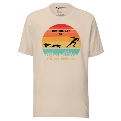 "Run The Day" Unisex short sleeve t-shirt