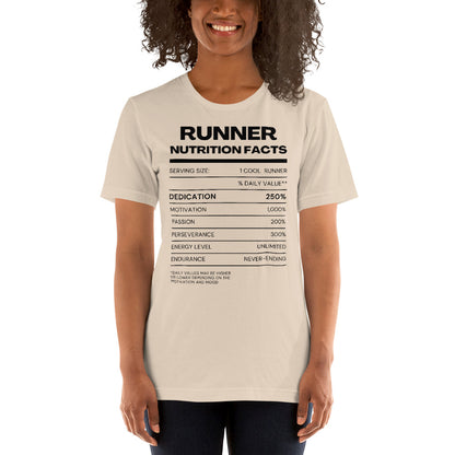 "Nutrition Facts" Unisex short sleeve t-shirt