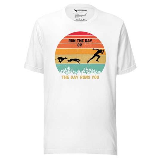 "Run The Day" Unisex short sleeve t-shirt