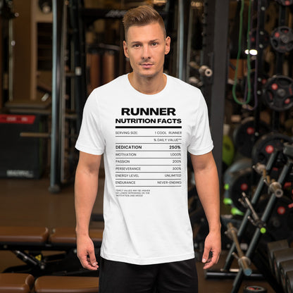 "Nutrition Facts" Unisex short sleeve t-shirt